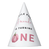 Roze pompoen 1e verjaardag feesthoedjes (Voorkant)