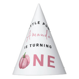 Roze pompoen 1e verjaardag feesthoedjes