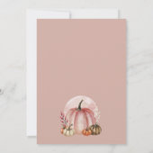 Roze pompoen Baby Girl Herfst Sip en zie Meet Gree Kaart (Achterkant)
