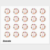 Roze Pompoen Baby Shower Bedankt Sticker (Vel)