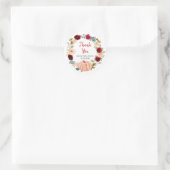 Roze Pompoen Baby Shower Bedankt Sticker (Tas)