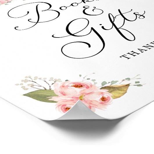 Roze Pompoen Baby shower Boeken en Geschenken Teke Poster (Hoek)