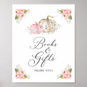 Roze Pompoen Baby shower Boeken en Geschenken Teke Poster (Voorkant)