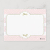 Roze pompoen Baby shower dank u Briefkaart (Achterkant)