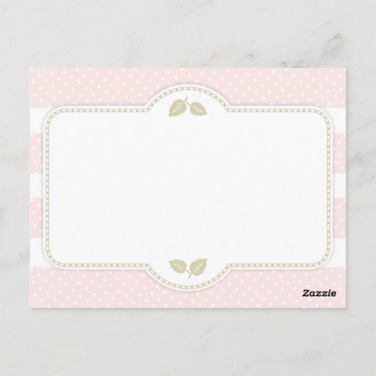 Roze pompoen Baby shower dank u Briefkaart (Achterkant)