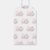 Roze pompoen Baby shower Dank u Labels Cadeaulabel (Achterkant)