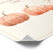 Roze Pompoen Baby Shower Favoren Poster (Hoek)