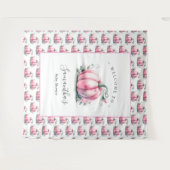 Roze Pompoen Baby shower Foto Achtergronden Wandkleed (Voorkant (horizontaal))