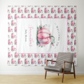 Roze Pompoen Baby shower Foto Achtergronden Wandkleed (In Situ (horizontaal))