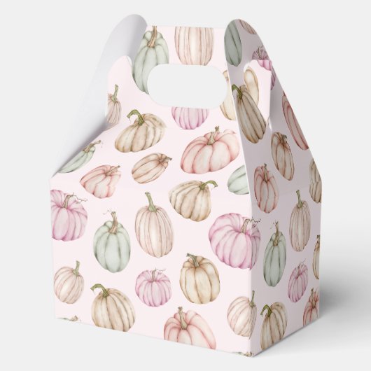 Roze pompoen Baby shower groot Bedankdoosjes (Achterkant)