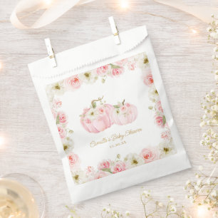 Roze pompoen Baby shower gunstzakken Bedankzakje