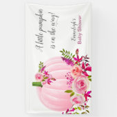 Roze Pompoen Baby shower Horizontaal Spandoek (Verticaal)