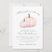 Roze Pompoen Baby Shower Kaart (Voorkant)
