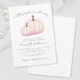 Roze Pompoen Baby Shower Kaart