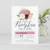 Roze Pompoen Baby Shower Kaart (Staand voorkant)