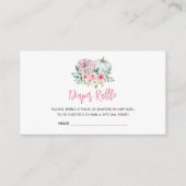 Roze Pompoen Baby shower Luier Raffle Informatiekaartje (Voorkant)
