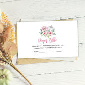 Roze Pompoen Baby shower Luier Raffle Informatiekaartje