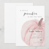 roze pompoen Baby shower meisje Kaart (Voorkant / Achterkant)