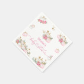Roze Pompoen Baby shower Papier Servet (Hoek)