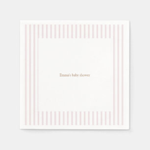 Roze pompoen Baby shower Party servetten