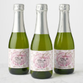 Roze pompoen Baby shower Pop IT Mini Sparkling Wijnetiket (Flessen)