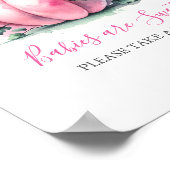 Roze pompoen Baby shower Posters (Hoek)