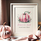 Roze pompoen Baby shower Posters