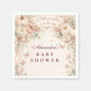 Roze Pompoen Baby Shower Servet