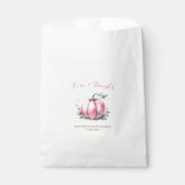Roze Pompoen Baby shower Snoep Favor Bags Bedankzakje (Voorkant)