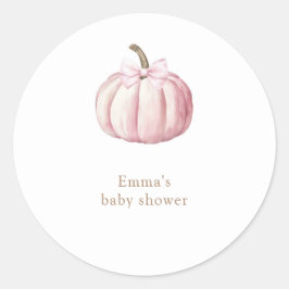 Roze pompoen Baby shower Sticker