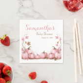 Roze Pompoen Baby shower Thema Papier Servet (Insitu)