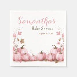 Roze Pompoen Baby shower Thema Papier Servet