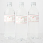 Roze Pompoen Baby shower Waterflesetiket Waterfles Etiket (Flessen)