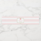 Roze Pompoen Baby shower Waterflesetiket Waterfles Etiket (Enkel label)