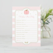 Roze Pompoen Baby Shower Wensen voor Baby Kaart (Staand voorkant)
