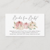 Roze pompoen bloemboeken voor Baby shower Informatiekaartje (Voorkant)