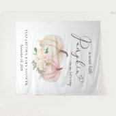 Roze Pompoen Bloemen Baby shower Foto Achtergrond Wandkleed (Voorkant (horizontaal))