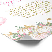 Roze Pompoen Bloemen Late Night Luiers Spel Poster (Hoek)