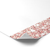 Roze Pompoen Bloemen Meisje Baby shower Welkomstbo Poster (Hoek)