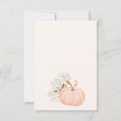 Roze pompoen bloemenboeken voor baby shower bedankkaart (Achterkant)
