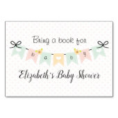 Roze Pompoen Boek Verzoek Baby shower Kaarten (Achterkant)