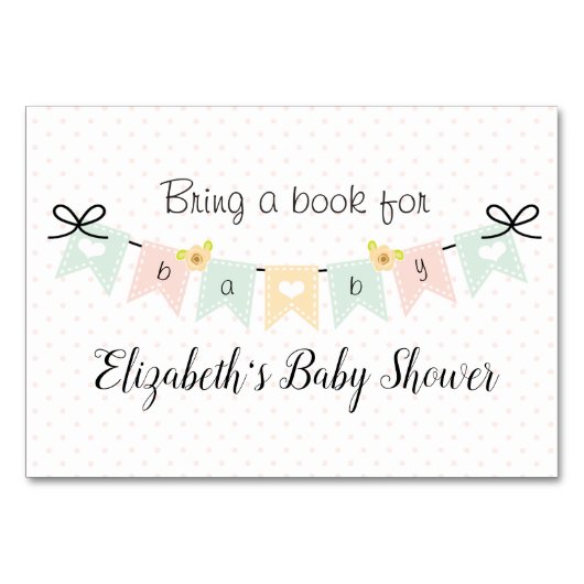 Roze Pompoen Boek Verzoek Baby shower Kaarten (Achterkant)