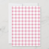 Roze pompoen boog meisje eerste verjaardag kaart (Achterkant)