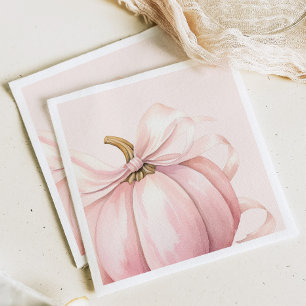 Roze pompoen boog Waterverf Servet