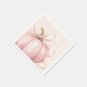 Roze pompoen boog Waterverf Servet (Hoek)