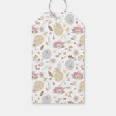 Roze pompoen cadeautag voor babyfeestje cadeaulabel (Achterkant)