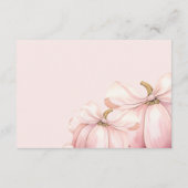 Roze Pompoen Coquette Bow Baby shower Boeken Baby Informatiekaartje (Achterkant)