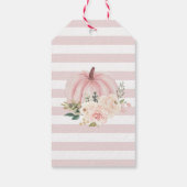 Roze pompoen Dank u Gift Label Cadeaulabel (Achterkant)
