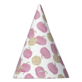 Roze pompoen eerste verjaardag Petten Feesthoedjes (Rechts)