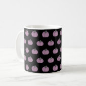 Roze pompoen en zwart koffiemok (Voorkant links)